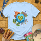 My Kind Of World [PenWash] T-Shirt for Theme Park Fans (Light Blue)