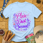 Pixie Dust S... [Artsy] T-Shirt for Theme Park Fans (Light Blue)