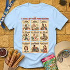 Planning Phases [Vintage] T-Shirt for Theme Park Fans (Light Blue)