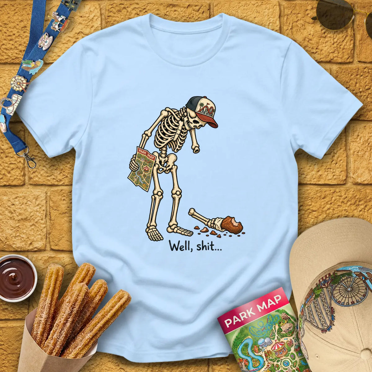 Skeleton & Turkey [Illu] T-Shirt