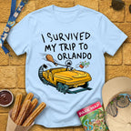 Survived Orlando Trip [VecComic] T-Shirt for Theme Park Fans (Light Blue)