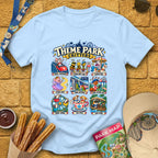 Theme Park Critters [Comic] T-Shirt for Theme Park Fans (Light Blue)