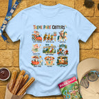 Theme Park Critters [Scandi] T-Shirt for Theme Park Fans (Light Blue)