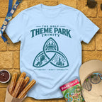 Theme Park Trinity [Sleek] T-Shirt for Theme Park Fans (Light Blue)