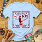 Yellow Strap [Victorian] T-Shirt for Theme Park Fans (Light Blue)