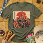 Mine Train [Japanese] T-Shirt for Theme Park Fans (Heather Military Green)