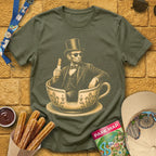 Tranquil Teacups [Engraved] T-Shirt for Theme Park Fans (Heather Military Green)