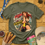 Yellow Strap Tug [RetroBadge] T-Shirt