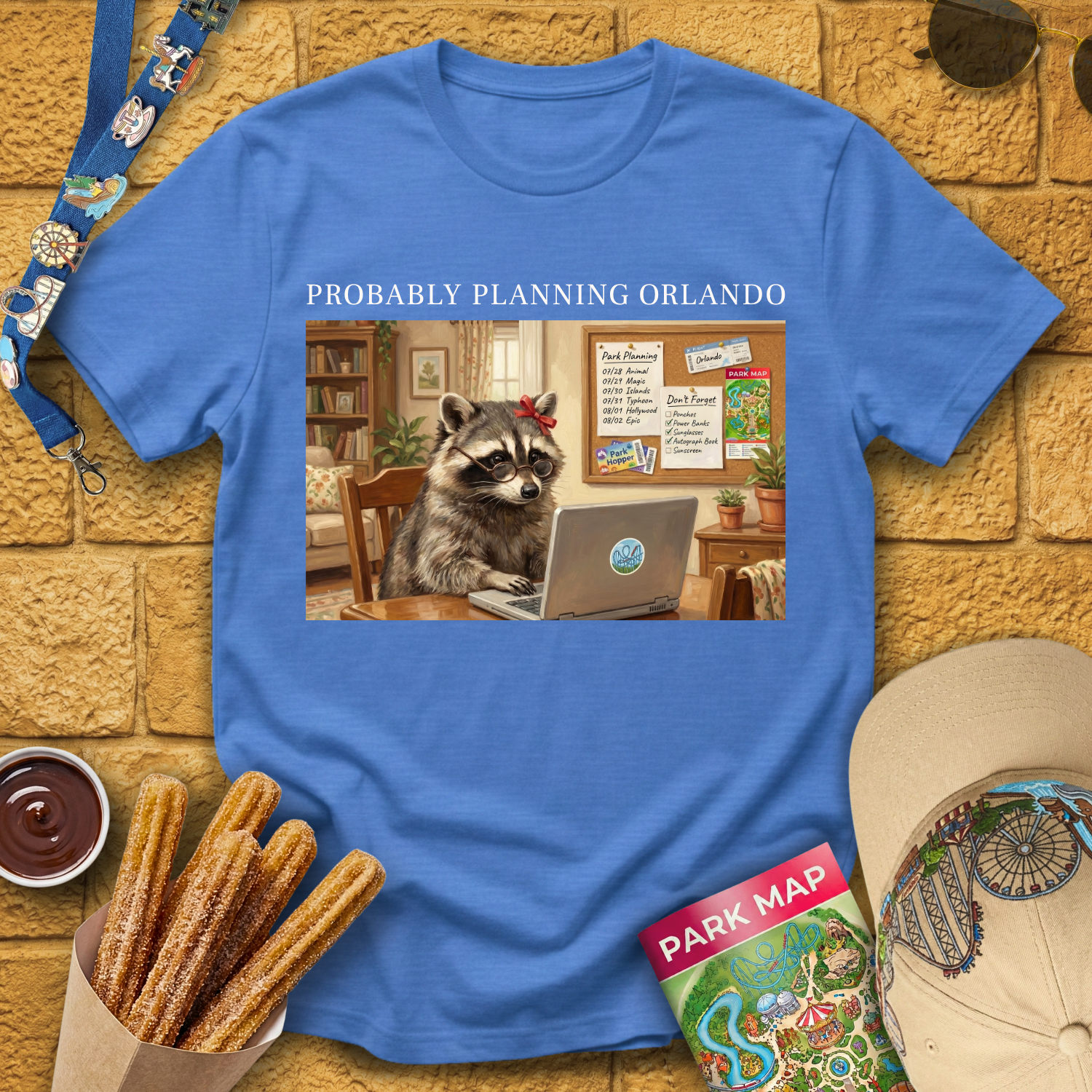 Raccoon Planning Orlando [OilArt] T-Shirt