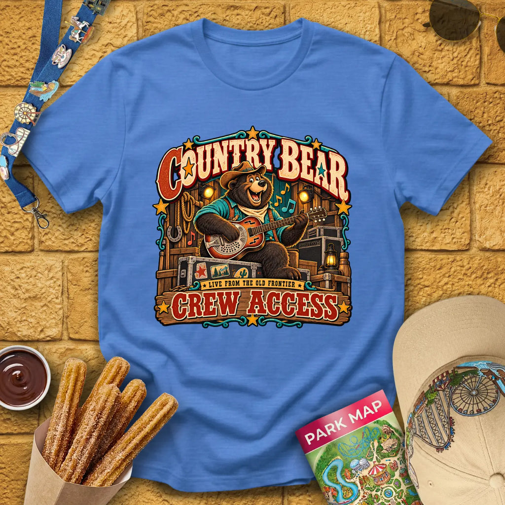 Country Bear [Western] T-Shirt for Theme Park Fans (Heather Royal)