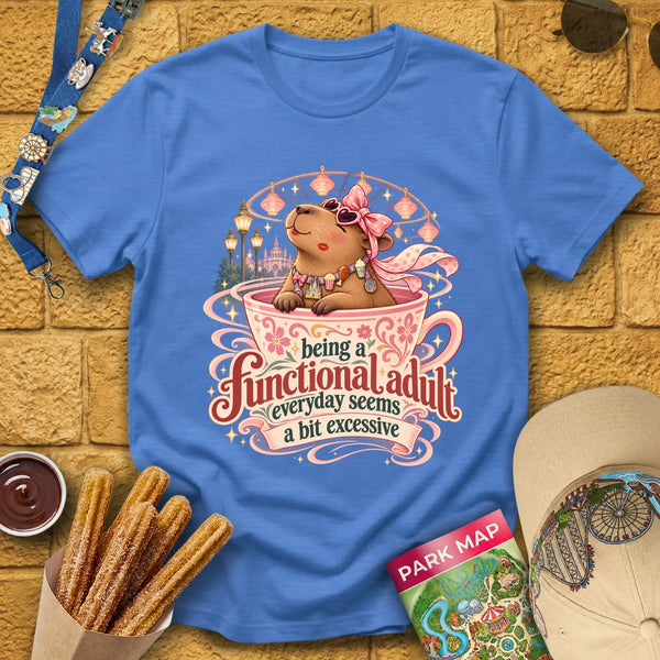 Functional Adult [Cutesy] T-Shirt for Theme Park Fans (Heather Royal)