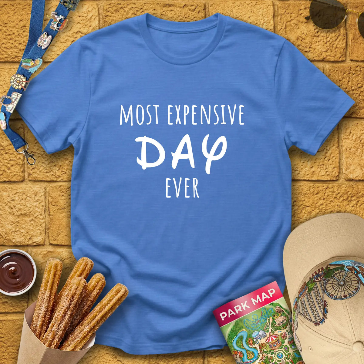 Most Expensive Day [Loose] T-Shirt for Theme Park Fans (Heather Royal)