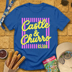Castle & Churro Club [Chic] T-Shirt for Theme Park Fans (Royal)