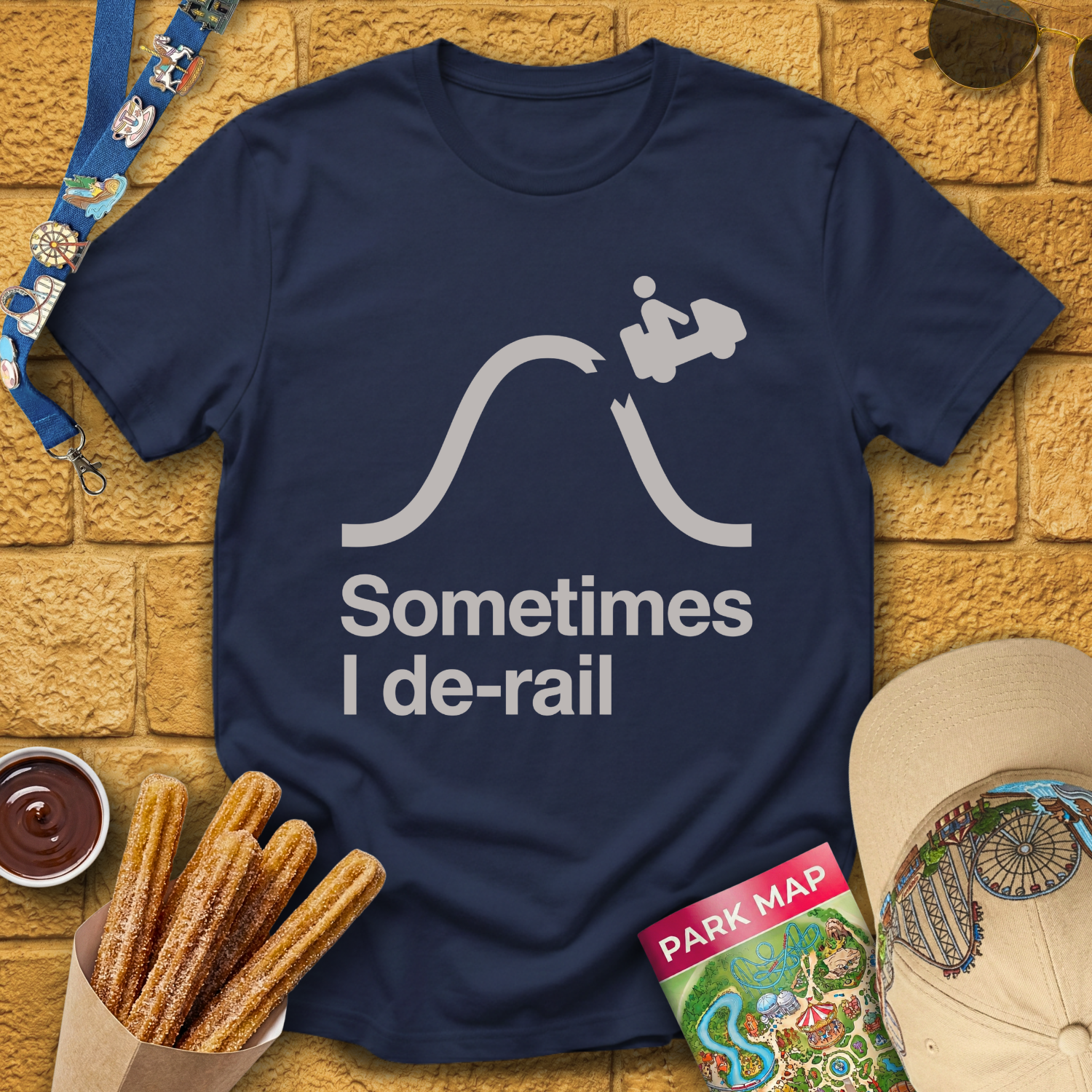 Sometimes I De-Rail [Sleek] T-Shirt