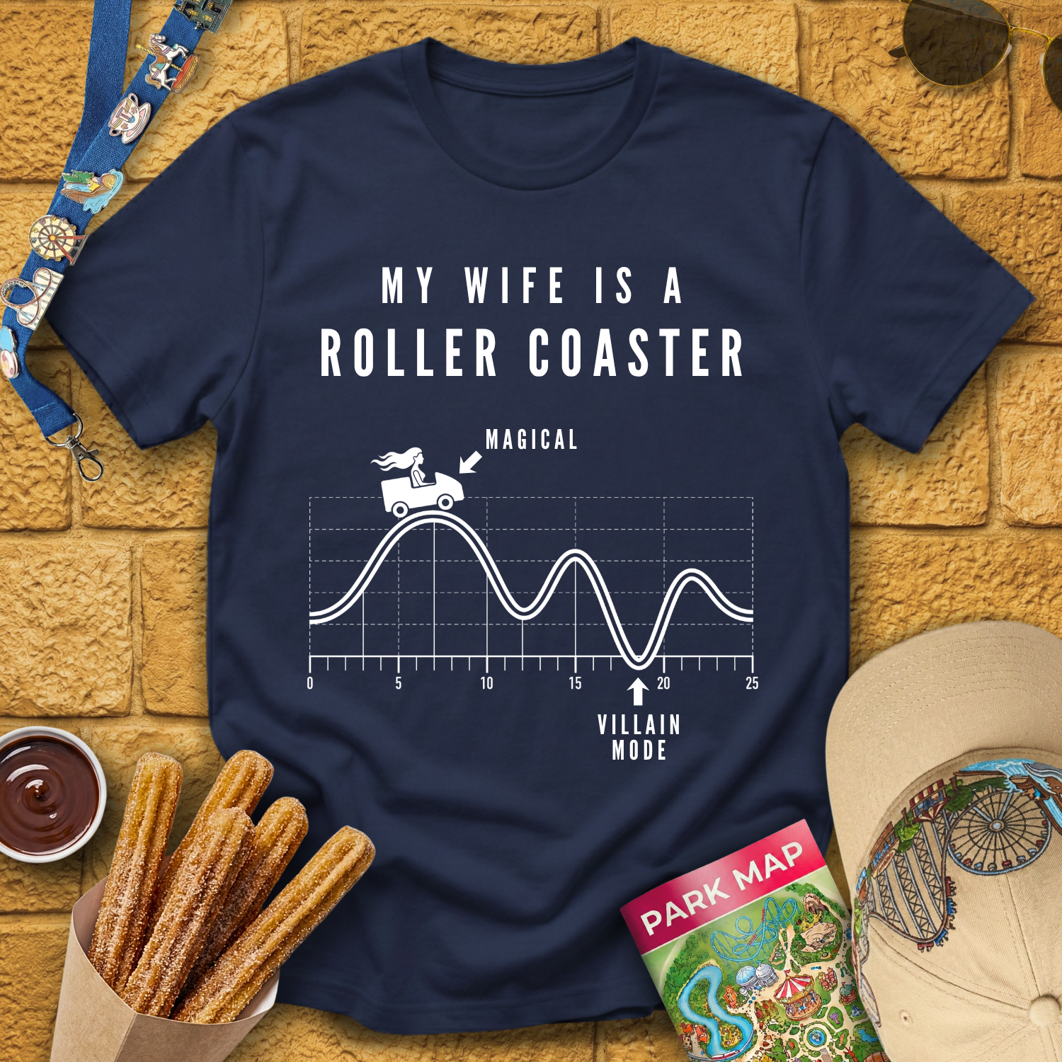 Wife Roller Coaster [Chart] T-Shirt