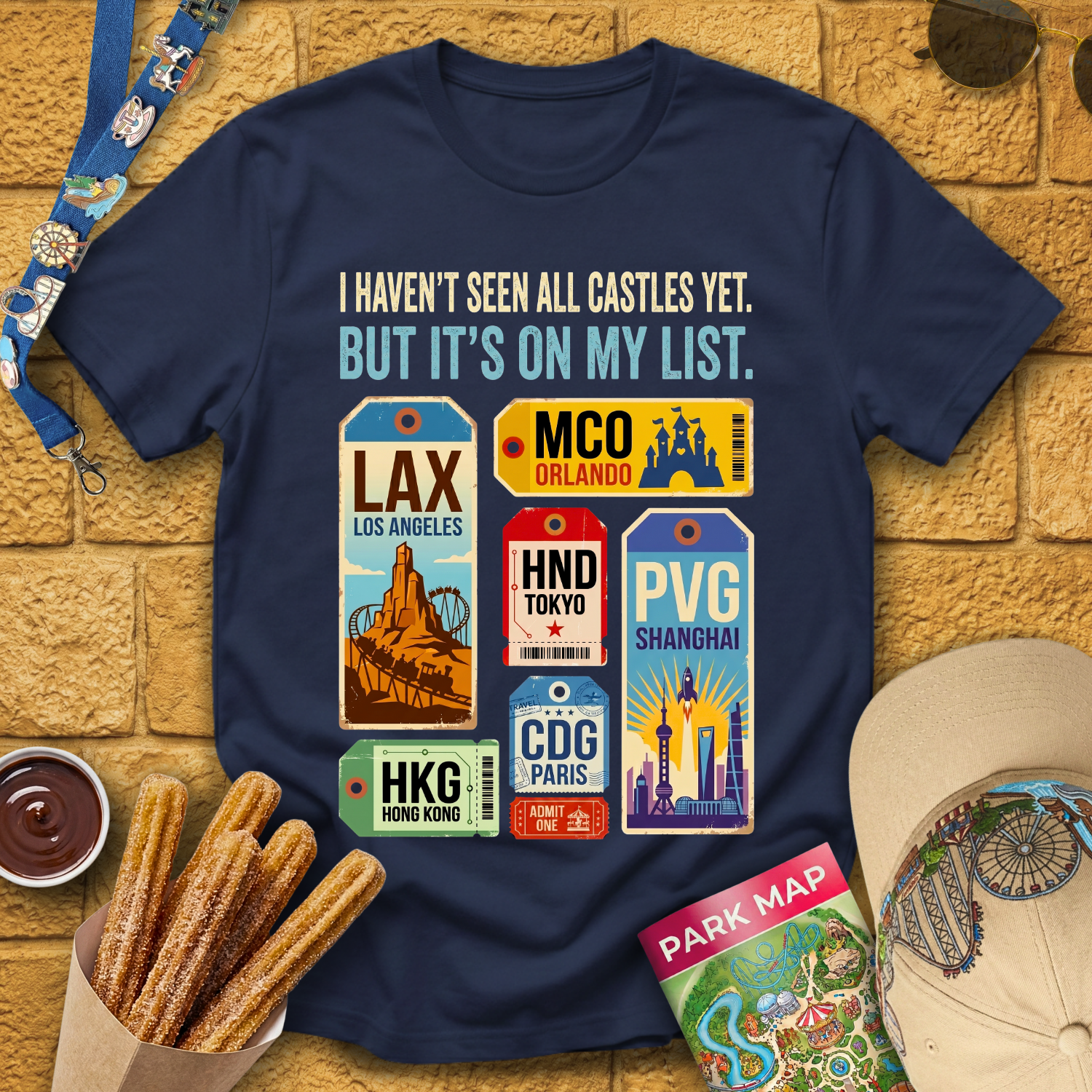 Castles On My List [Tags] T-Shirt