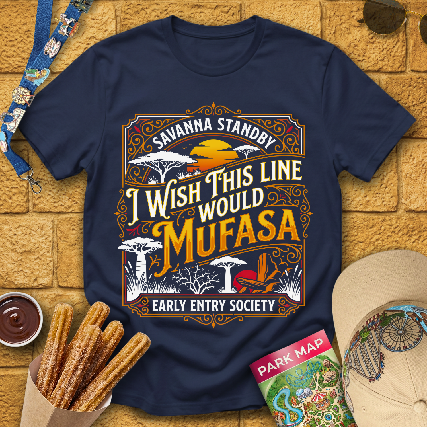 I Wish Line Would Mufasa [C-Victorian] T-Shirt