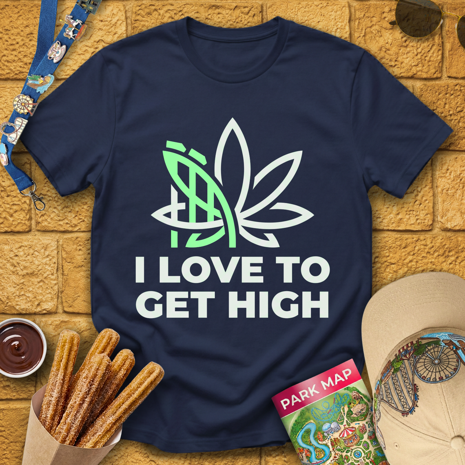 I Love To Get High [Sleek] T-Shirt