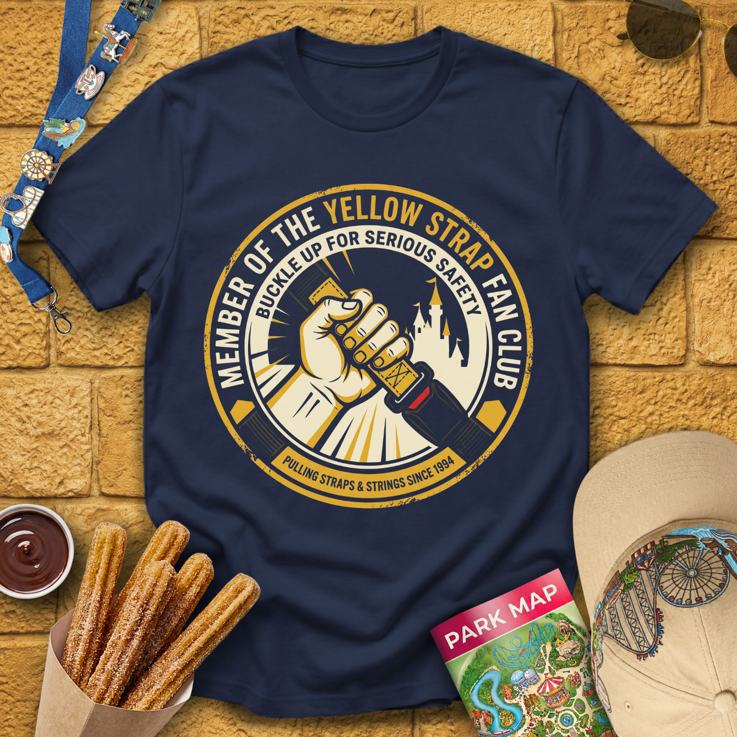 Yellow Strap Fan Club [VintageBadge] T-Shirt