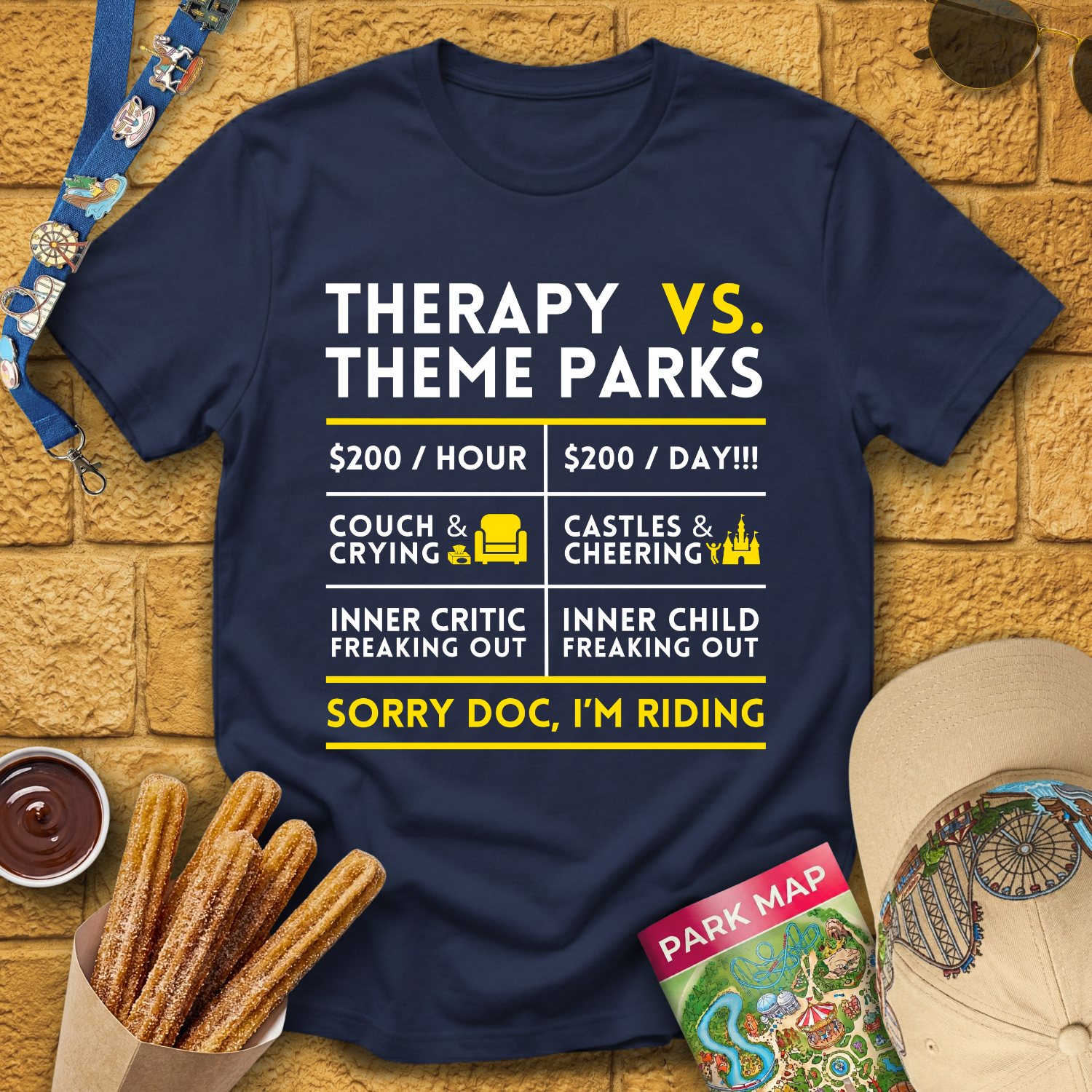 Therapy vs. Theme Parks T-Shirt