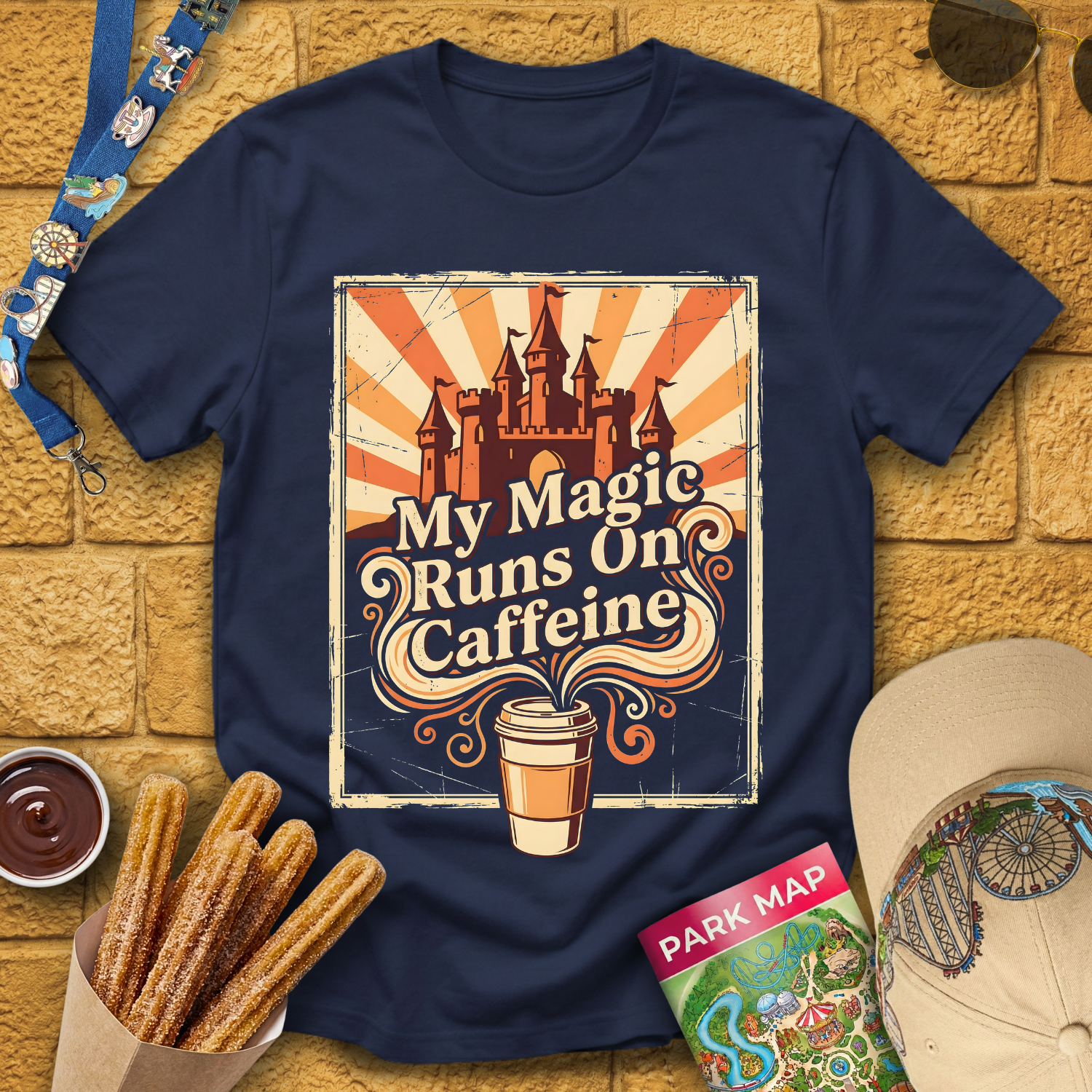 Magic Runs on Caffeine [70s] T-Shirt