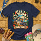 Beer Necessities [Comic] T-Shirt for Theme Park Fans (Navy)