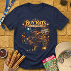 Buy Rats Caribbean [Cinematic1] T-Shirt for Theme Park Fans (Navy)