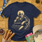 Casual Coaster [Engraved] T-Shirt for Theme Park Fans (Navy)