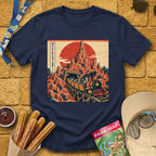 Mine Train [Japanese] T-Shirt for Theme Park Fans (Navy)