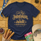 Mistaken For Adult [Victorian] T-Shirt for Theme Park Fans (Navy)