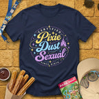 Pixie Dust S... [Badge] T-Shirt for Theme Park Fans (Navy)