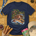 Santa Skipper [Cinematic] T-Shirt for Theme Park Fans (Navy)