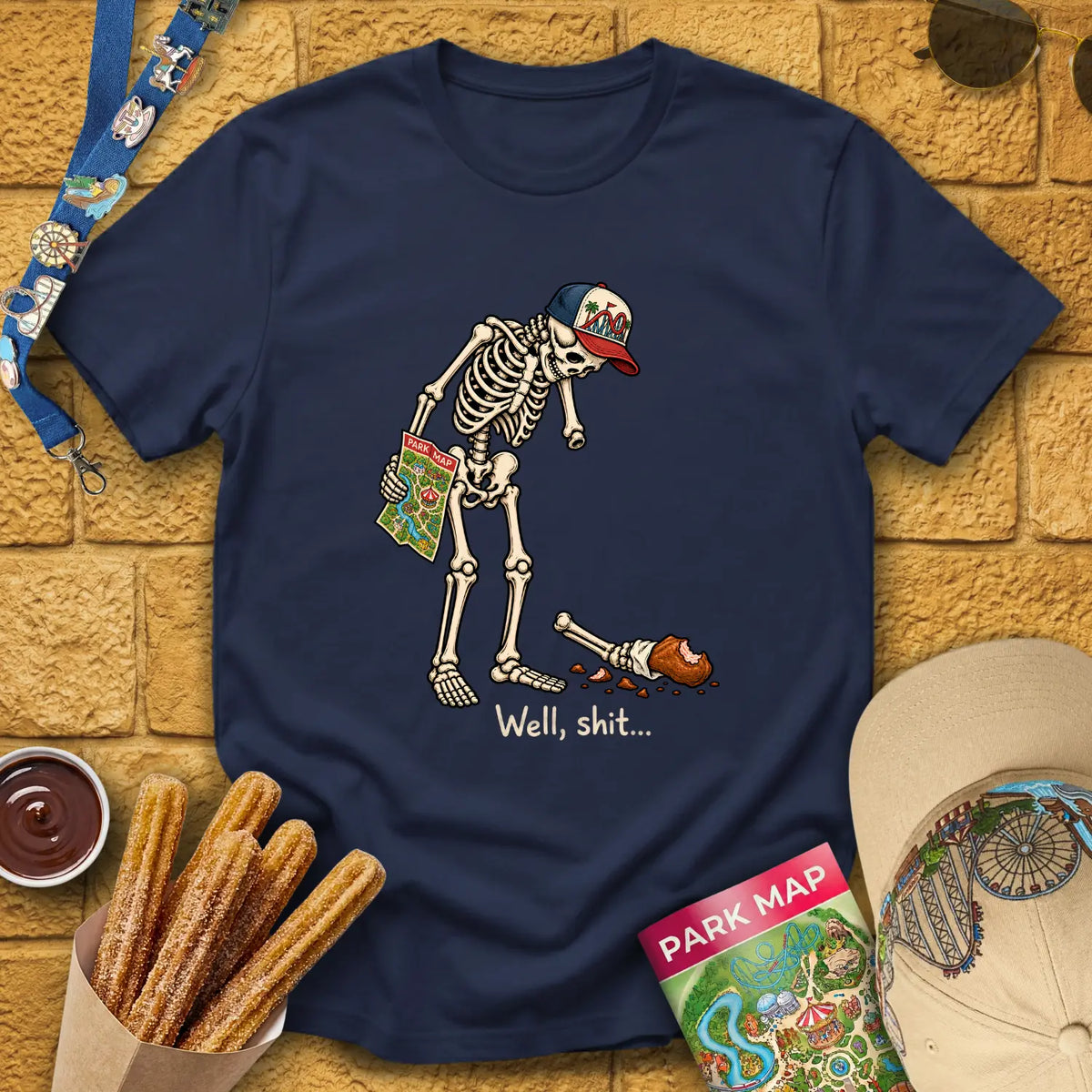 Skeleton & Turkey [Illu] T-Shirt