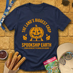 Spookship Earth [Emblem] T-Shirt for Theme Park Fans (Navy)