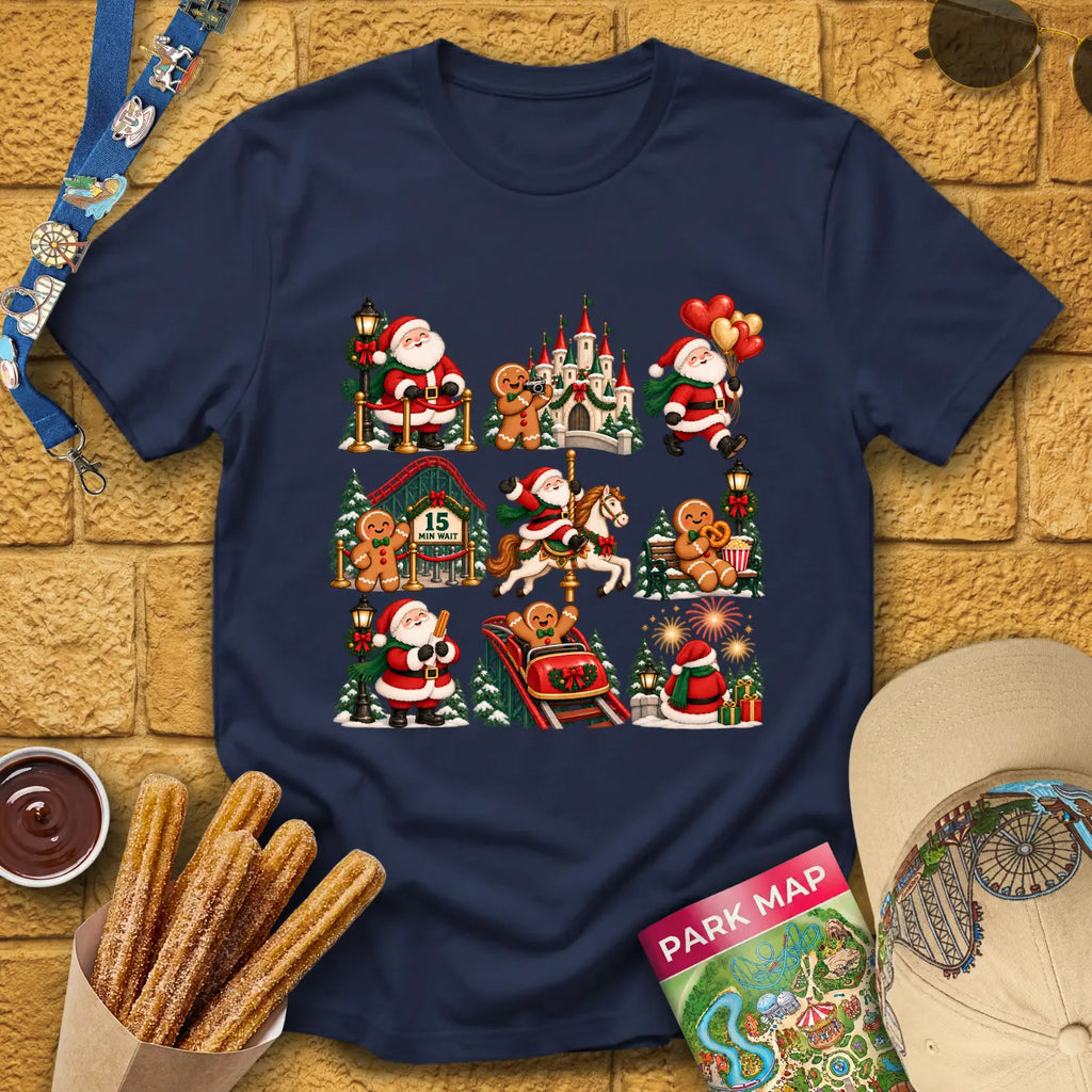 Xmas Park Day [BoldGrid] T-Shirt for Theme Park Fans (Navy)
