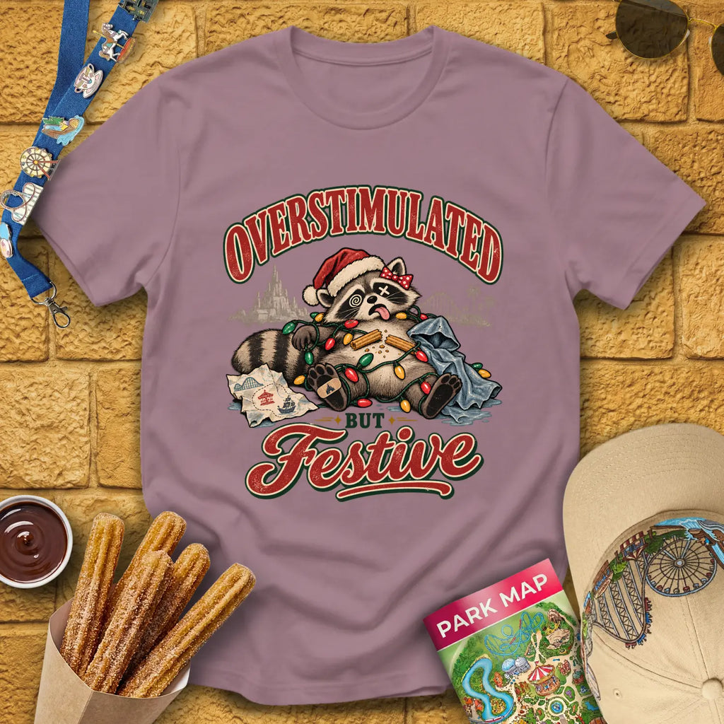 Overstimulated By Xmas [50s] T-Shirt for Theme Park Fans (Paragon)
