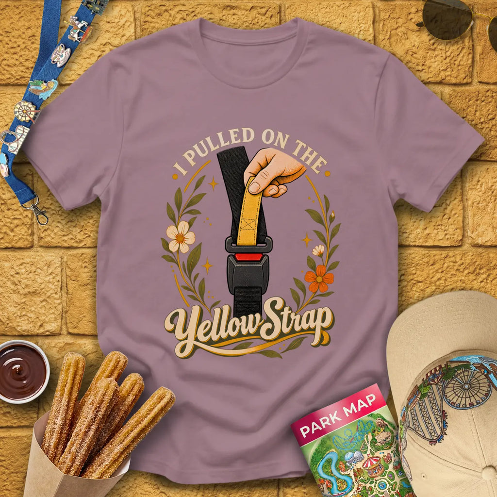 Yellow Strap [BohoOval] T-Shirt for Theme Park Fans (Paragon)