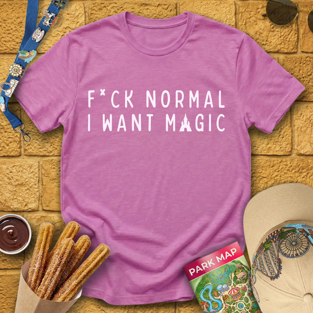 I Want Magic [Sleek] T-Shirt for Theme Park Fans (Heather Radiant Orchid)