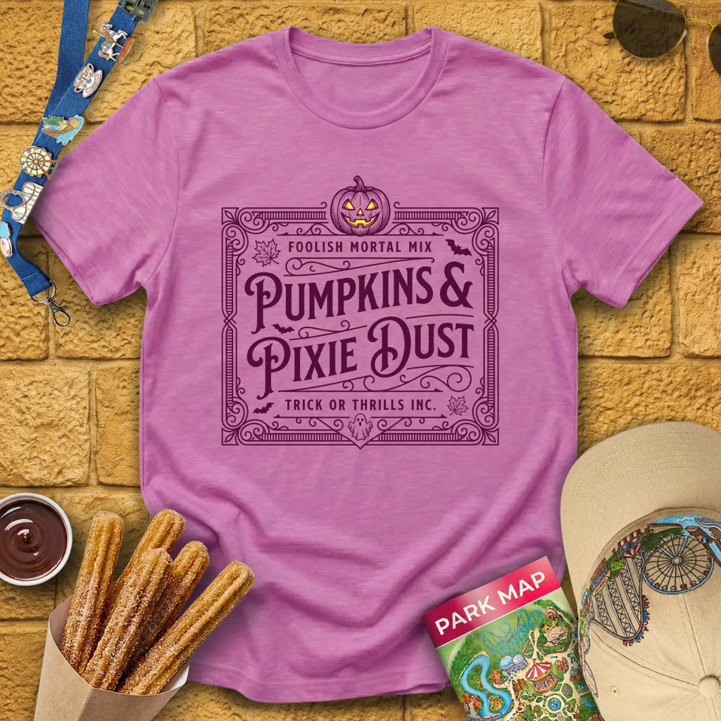 Pumpkins & Pixie Dust [Victorian] T-Shirt for Theme Park Fans (Heather Radiant Orchid)