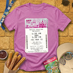 Skip The Line Ticket [Retro] T-Shirt for Theme Park Fans (Heather Radiant Orchid)