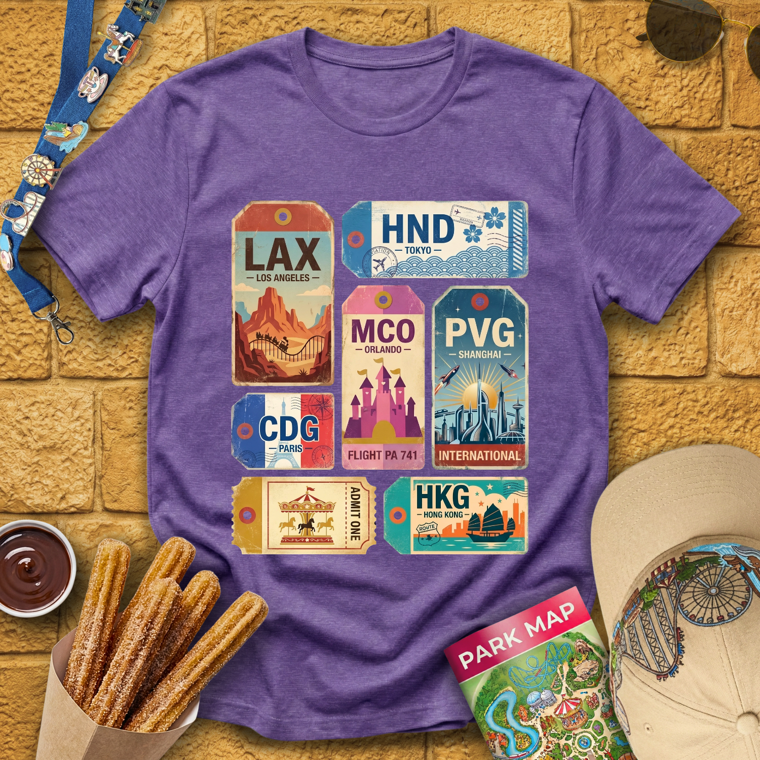 Luggage Tags [Retro] T-Shirt