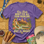 Fix Your Problems [Boho] T-Shirt for Theme Park Fans (Heather Purple)