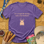 Hot Husband [Sleek] T-Shirt for Theme Park Fans (Heather Purple)