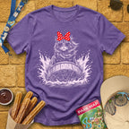 Log Flume Cat [PopInk] T-Shirt for Theme Park Fans (Heather Purple)