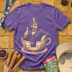 Tranquil Teacups [Engraved] T-Shirt for Theme Park Fans (Heather Purple)