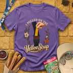 Yellow Strap [BohoOval] T-Shirt for Theme Park Fans (Heather Purple)