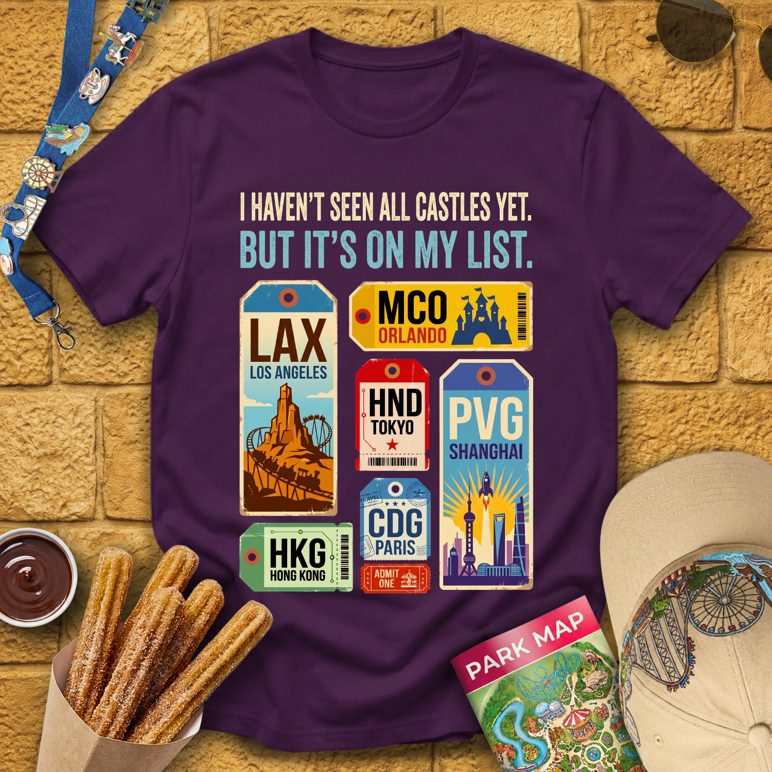 Castles On My List [Tags] T-Shirt
