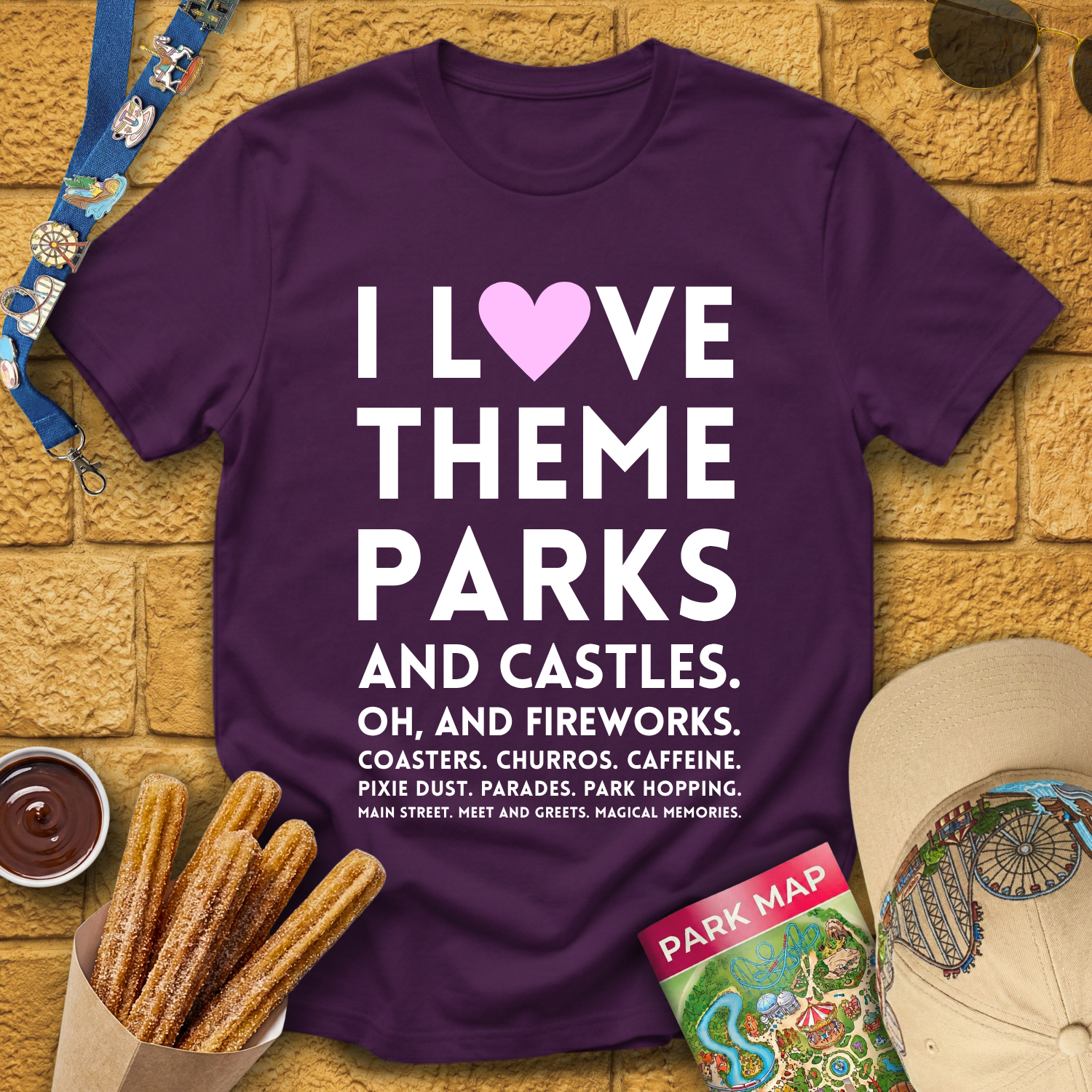 I Love Theme Parks T-Shirt