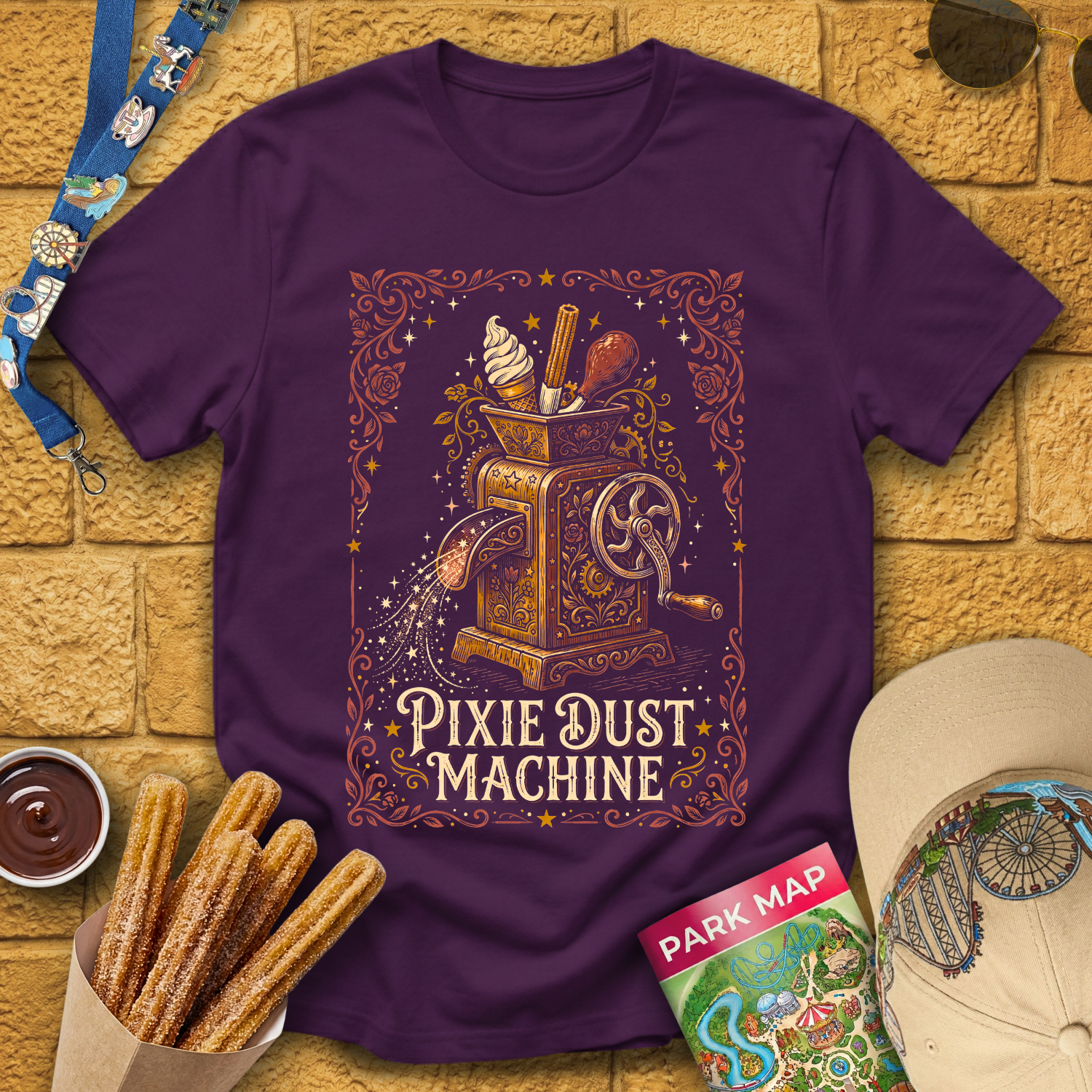 Pixie Dust Machine [Woodcut] T-Shirt