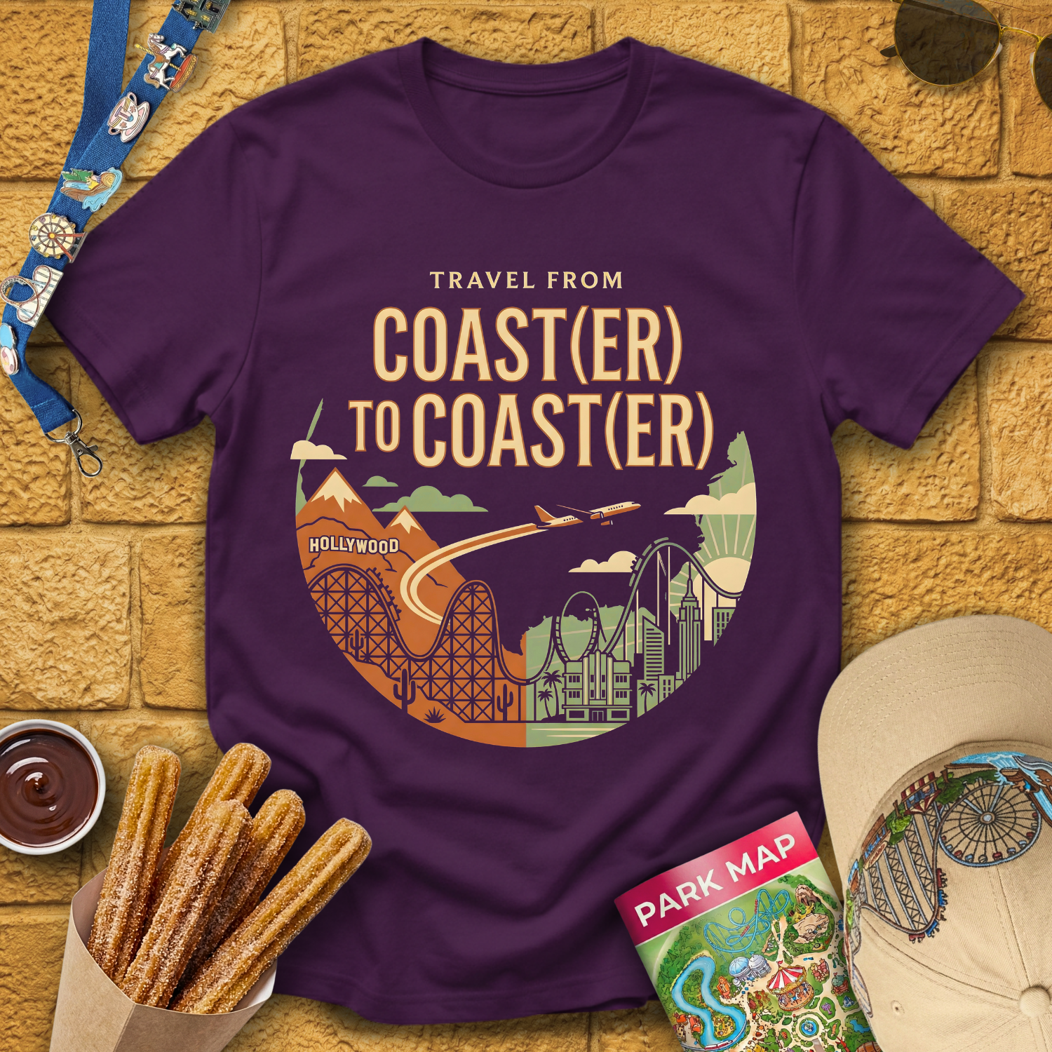 Coast(er) to Coast(er) [Badge] T-Shirt